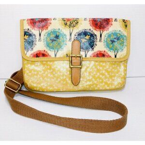 FOSSIL yellow multicolor shoulder bag, cross body, handbag, purse